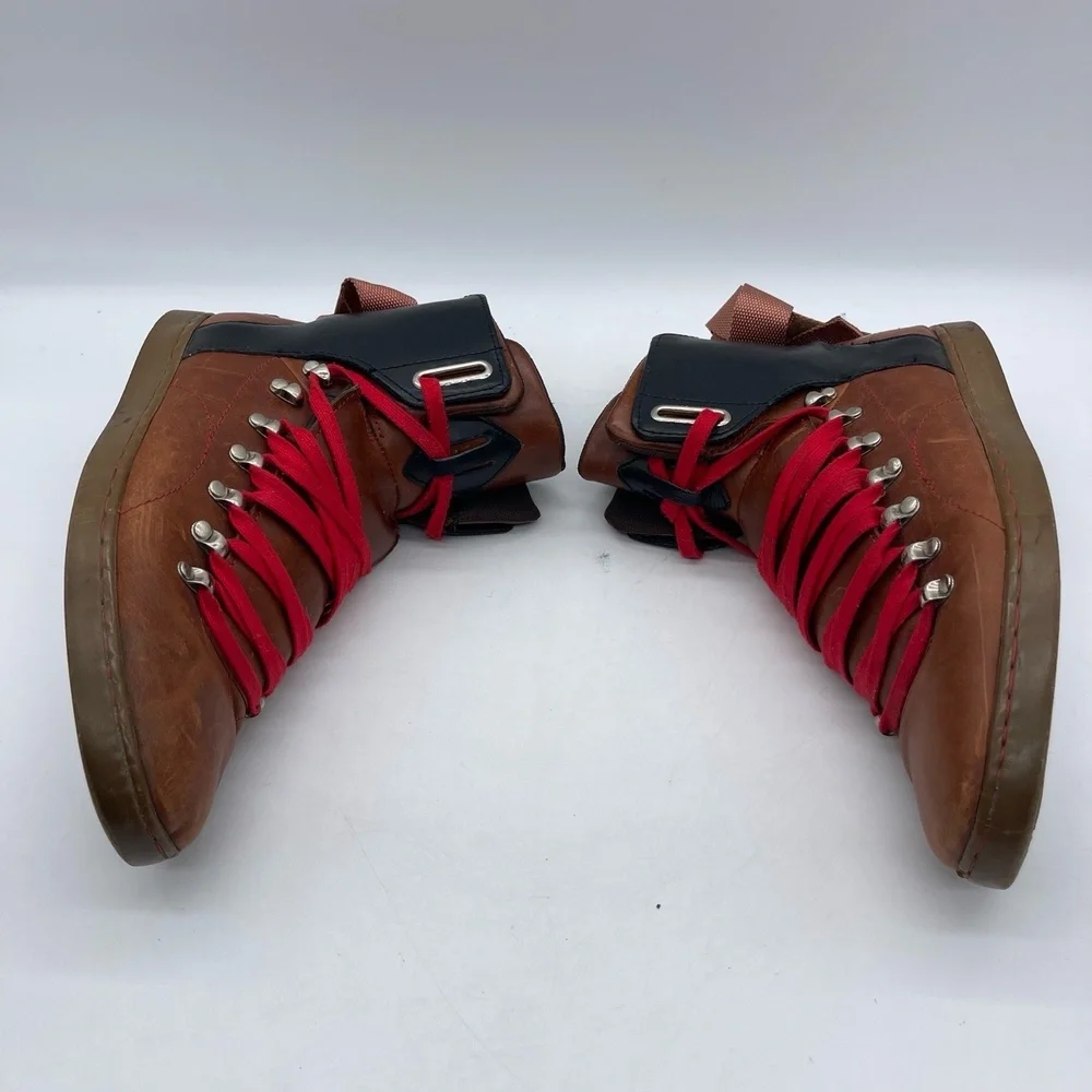 Creative Recreation Baretto CR21241 Men's Size 9.5 Boots Brown Black Red Leather